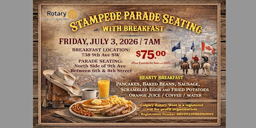Stampede Parade Seating - with breakfast 2026