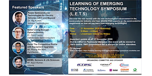 [Webinar] Learning of Emerging Technology Symposium (LETS)