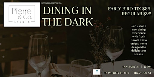 Image principale de Dining in the Dark - Early Bird Pricing