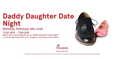 Image principale de Daddy Daughter Date Night 6:30-7:30