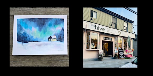 Image principale de Northern Lights Cabin Painting with Sam Miller