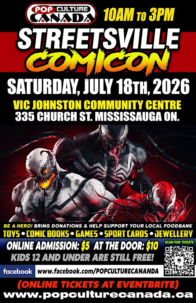 Image principale de STREETSVILLE COMICON : JULY 18TH 2026 : COMIC CON