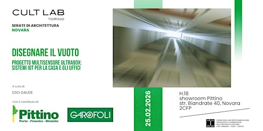 Image principale de SERATE DI ARCHITETTURA NOVARA: DISEGNARE IL VUOTO