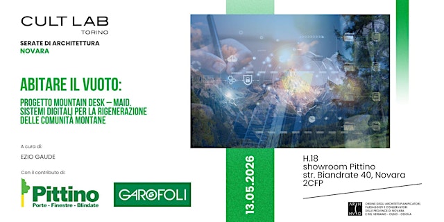 Image principale de SERATE DI ARCHITETTURA NOVARA: ABITARE IL VUOTO