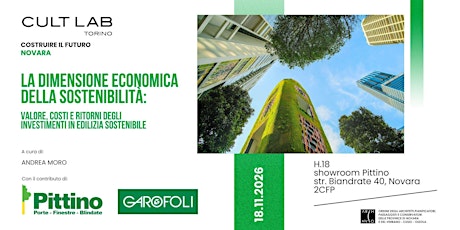 Imagem principal de COSTRUIRE IL FUTURO NOVARA: LA DIMENSIONE ECONOMICA DELLA SOSTENIBILITÀ