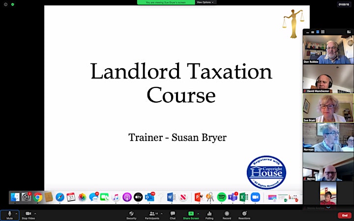 Online Specialist Tax Course for Private Landlords  - Wed 6th July 2022 image