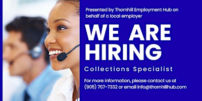 Image principale de Collections Specialist Hiring Event