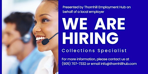 Image principale de Collections Specialist Hiring Event