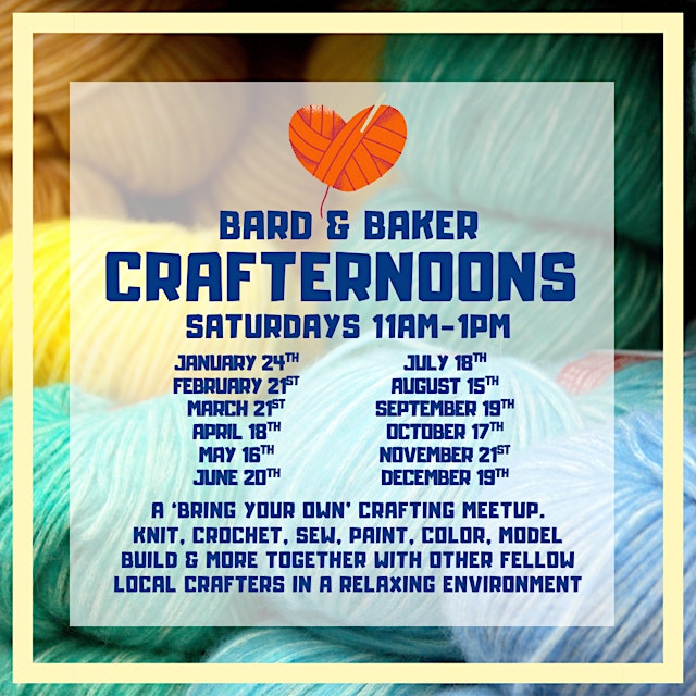 Imagen principal de Crafternoons in The Cottage at Bard & Baker: A Bring Your Own Crafting Meet