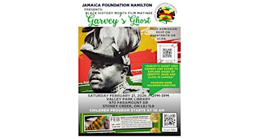 Image principale de JAMAICA FOUNDATION HAMILTON PRESENTS: BHM Film Matinee -Garvey's Ghost