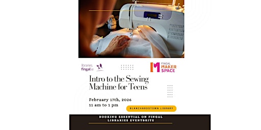 Image principale de Introduction to the Sewing Machine for Teens (Strictly 13-17 years old)