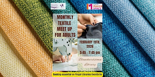 Image principale de Monthly Textile Meet-up for Adults