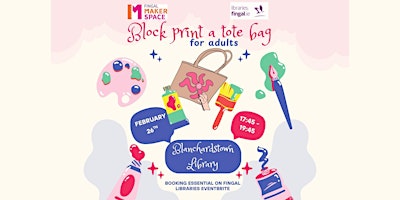 Image principale de Block print a tote bag for Adults