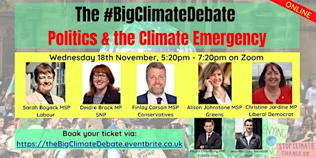 The Big Climate Debate - Politics &  the Climate Emergency (online) primary image