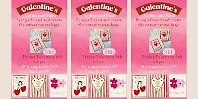Image principale de Coffee, Friends & Canvas Bag Painting – Galentine’s in Burlington