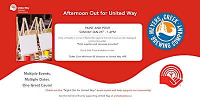 Image principale de Afternoon Out for United Way - Paint & Pour at Meyers Creek Brewing Company