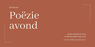 Image principale de Poëzieavond in Etten-Leur