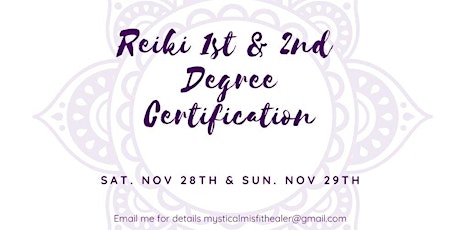 Image principale de Reiki 1 Certification Class