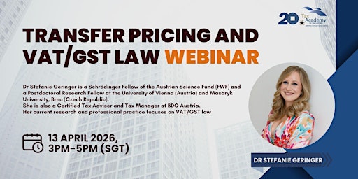 Image principale de TaxEdge Series : Transfer Pricing and VAT/GST