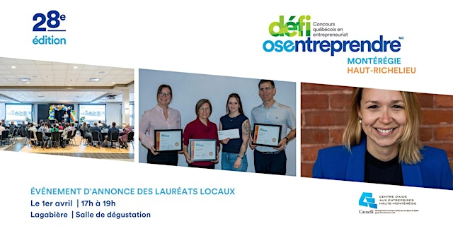 Image principale de Défi OSEntreprendre - Annonce des lauréats du Haut-Richelieu (28e édition)