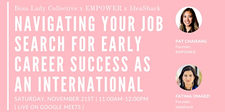 How to Navigate Your Job Search for Early Career Success as Internationals primary image