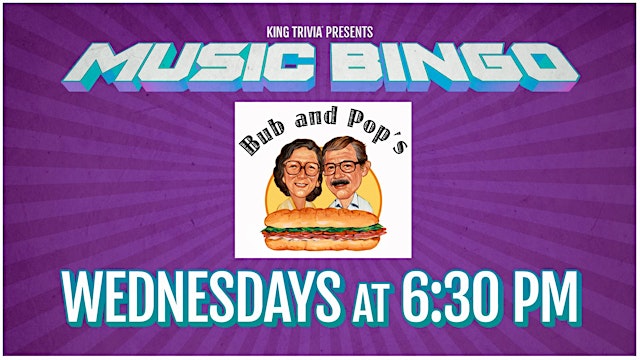 Image principale de Music Bingo at Bub & Pop's