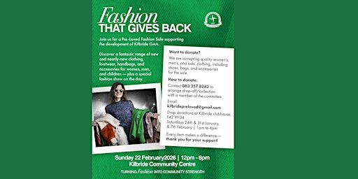 Image principale de Fashion That Gives Back- Kilbride GAA Fundraiser