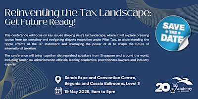 Image principale de Reinventing the Tax Landscape: Get Future Ready!