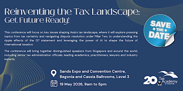Image principale de Reinventing the Tax Landscape: Get Future Ready!