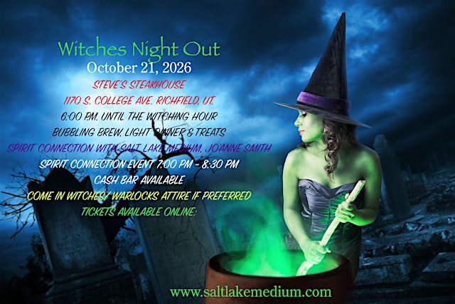 Hauptbild für “WITCHES NIGHT OUT HALLOWEEN SPIRIT CONNECTION” W/SALT LAKE MEDIUM