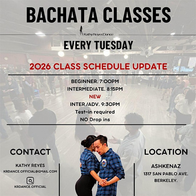 Image principale de Bachata Tuesday classes in Berkeley