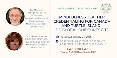 Image principale de Mindfulness Teaching:Global Credential Guidelines Canada & Turtle Island?