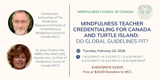 Image principale de Mindfulness Teaching:Global Credential Guidelines Canada & Turtle Island?