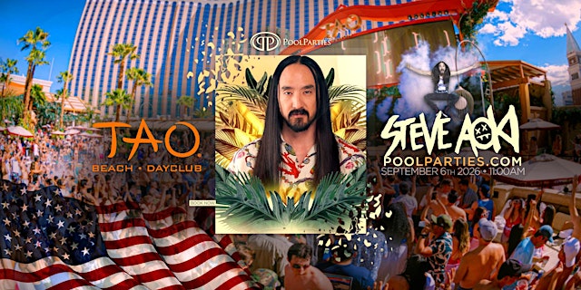 Image principale de Steve Aoki | Labor Day Sunday Pool Party Vegas | TAO Beach