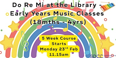 Image principale de Do Re Mi at the Library - Early Years Music Classes (18mths - 4yrs)