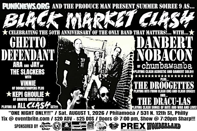 Image principale de Kepi Ghoulie + Ara +Jay of The Slackers and Danbert Nobacon play THE CLASH!