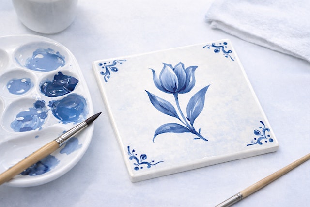 Imagen principal de Delft Blue Tile Painting Workshop