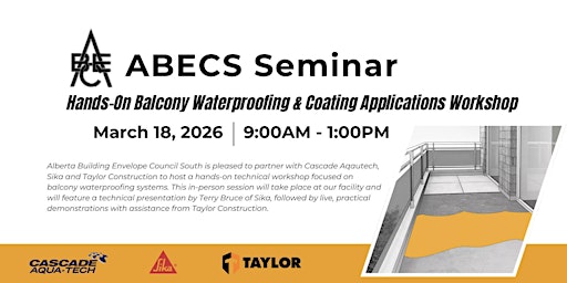 Image principale de ABECS Hands-On Balcony Waterproofing & Coating Applications Workshop