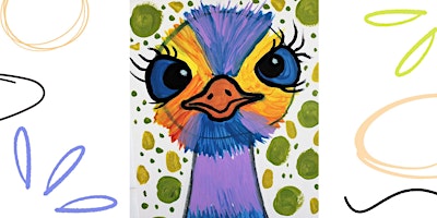 Image principale de Ostrich Painting Adventure: Creative Class for Kids ages 5-13