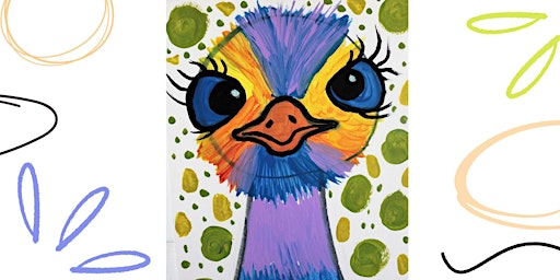 Image principale de Ostrich Painting Adventure: Creative Class for Kids ages 5-13