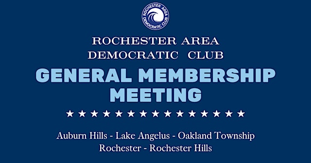 Image principale de Rochester Area Democratic Club Monthly Meeting