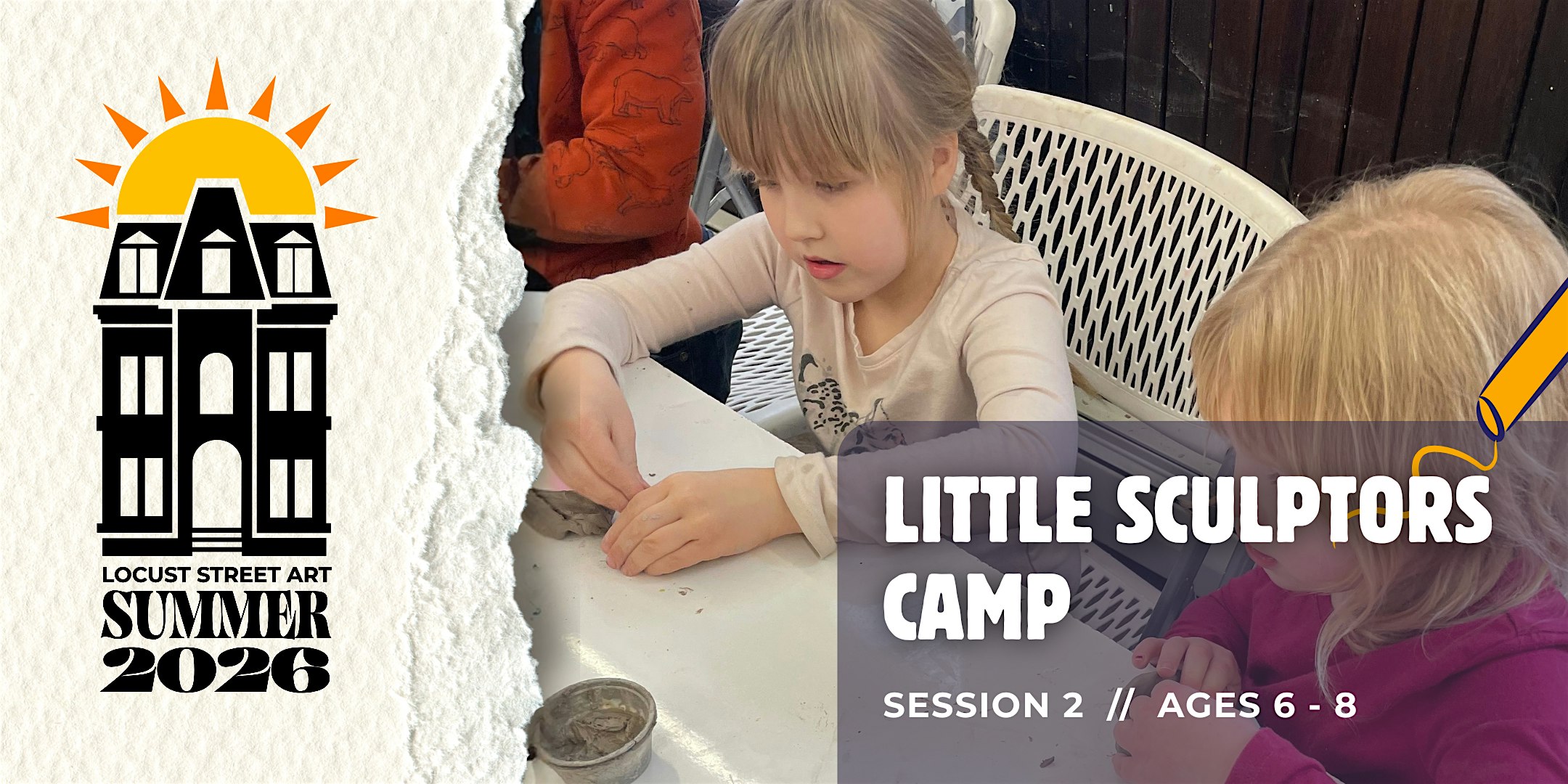 Little Sculptors Camp: Session II (Ages 6-8) at Locust Street Art