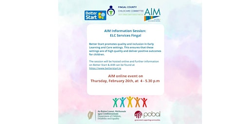 Image principale de AIM Information Session: ELC Services Fingal