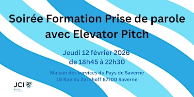 Image principale de Formation Prise de Parole - Elevator Pitch