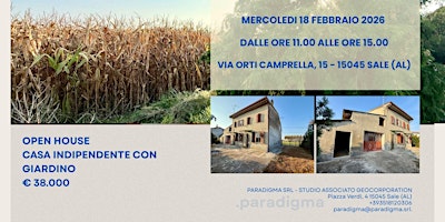 Image principale de OPEN HOUSE - CASA INDIPENDENTE con GIARDINO PRIVATO ( SALE -AL) € 38.000