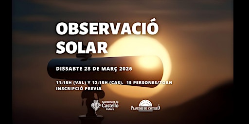 Image principale de Observació Solar Planetari - Torn 11:15 (VAL)