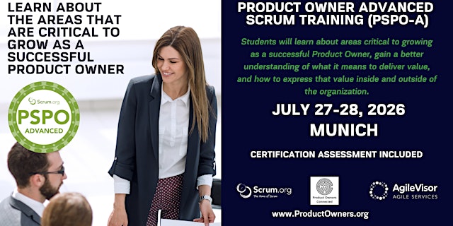 Image principale de Certified Training | Professional Scrum Product Owner - Advanced (PSPO-A)
