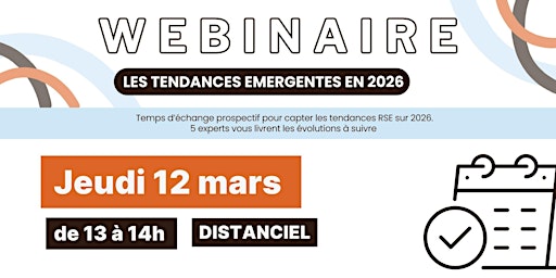 Image principale de WEBINAIRE: Les tendances émergentes en 2026