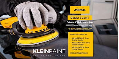 Image principale de Mirka Demo Event - EXCLUSIVE DEALS