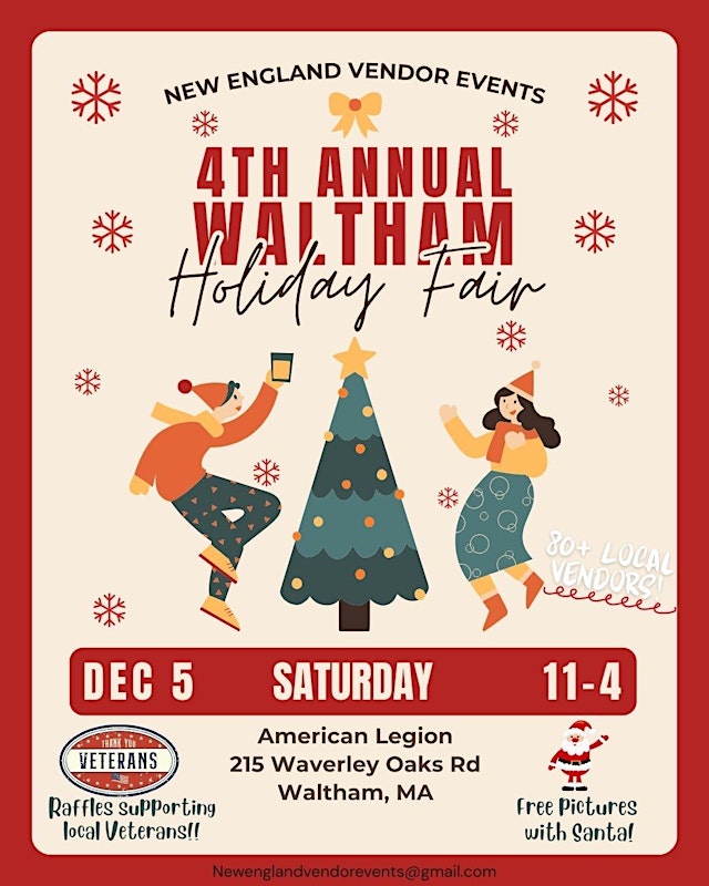 Imagen principal de Waltham 4th Annual Holiday Craft Fair